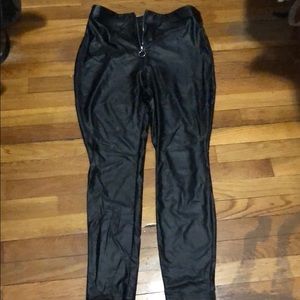 Faux leather pants